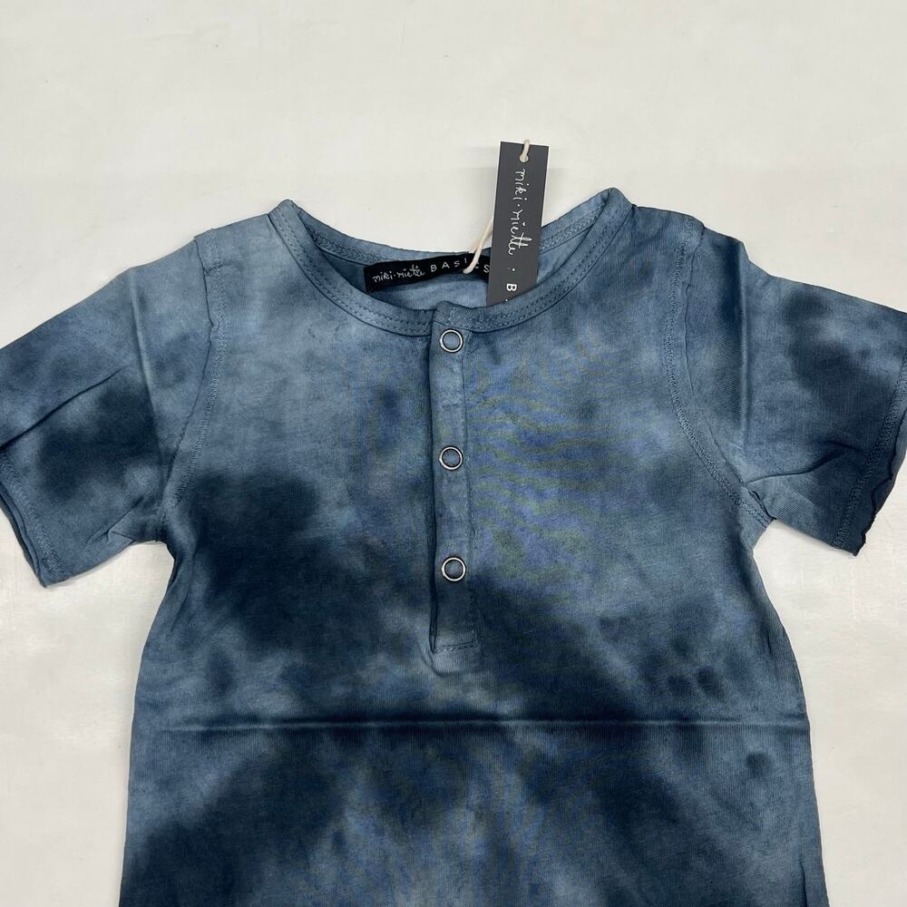NWT Miki Miette Basics 12M Henley Tee in Midnight Tie Dye - Picture 3 of 5